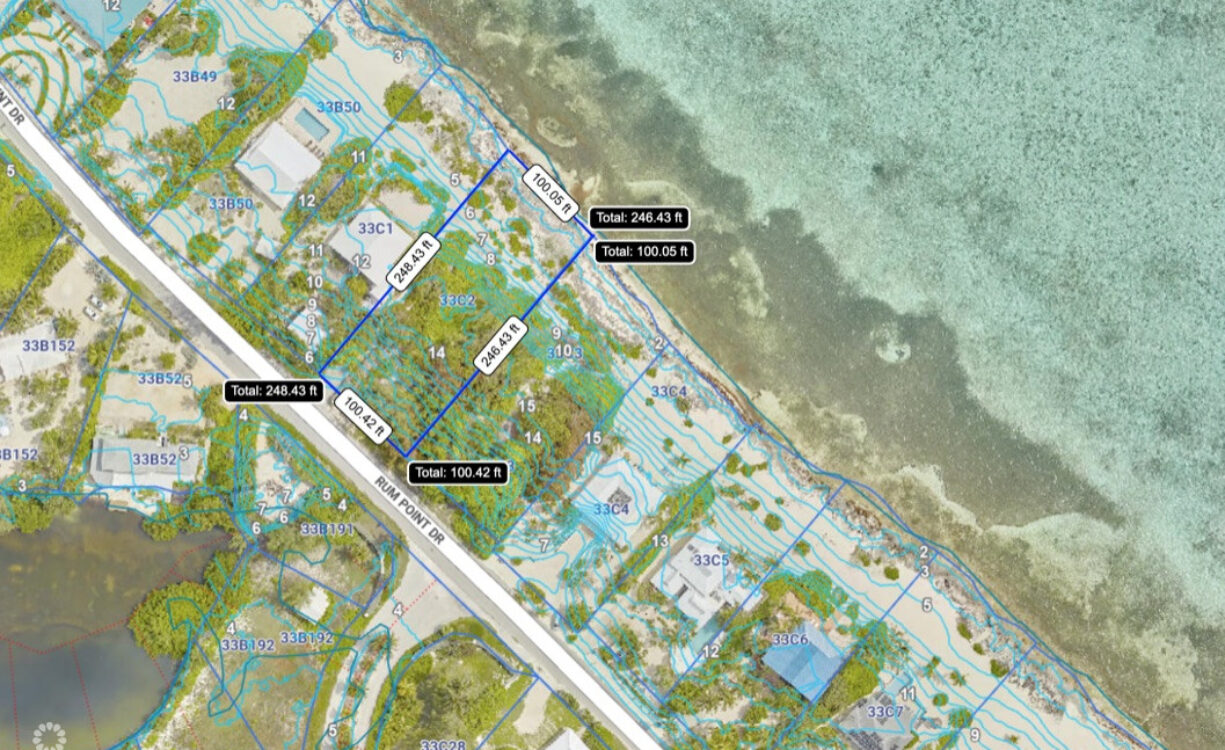 RUM POINT BEACHFRONT LOT W/CORAL REEF STEPS AWAY