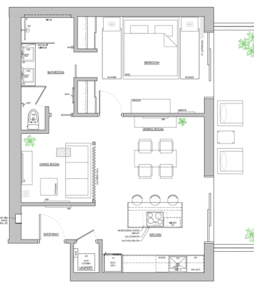 TOP FLOOR LARGE ONE BEDROOM PLUS DEN